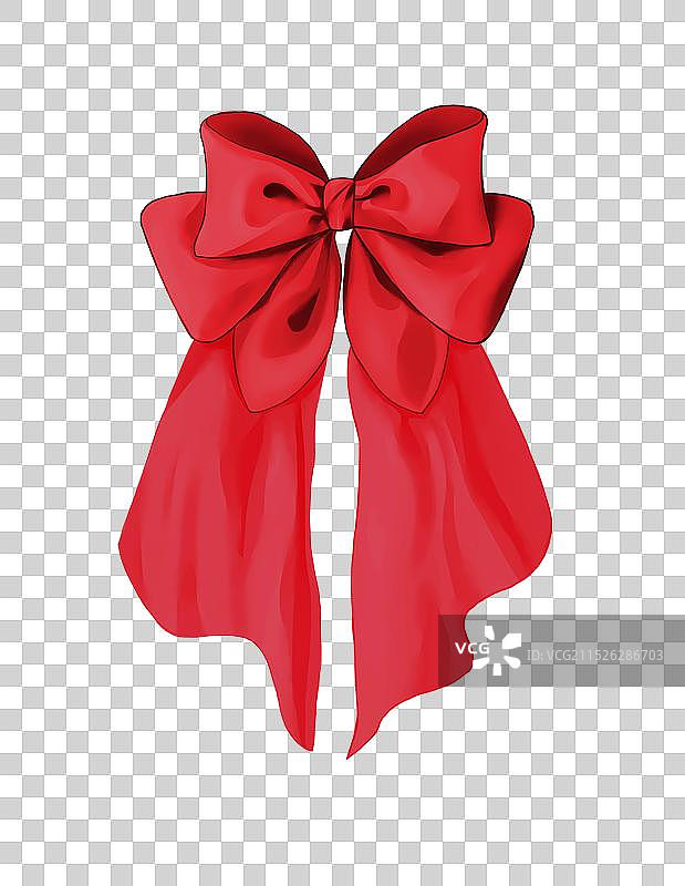 红色蝴蝶结 psd分层文件图片素材