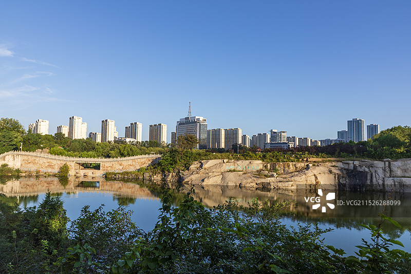 日照银河公园城市风光图片素材