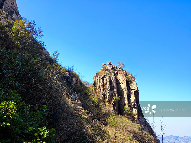 秋天寒露节气，日照市马亓山风景区，临沂天马岛风景区图片素材