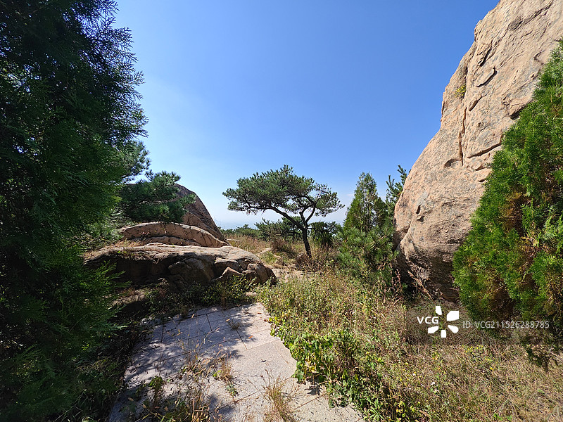 秋天寒露节气，日照市马亓山风景区，临沂天马岛风景区图片素材