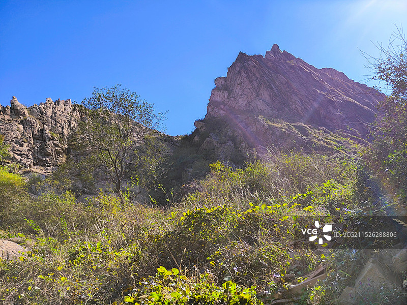 秋天寒露节气，日照市马亓山风景区，临沂天马岛风景区图片素材