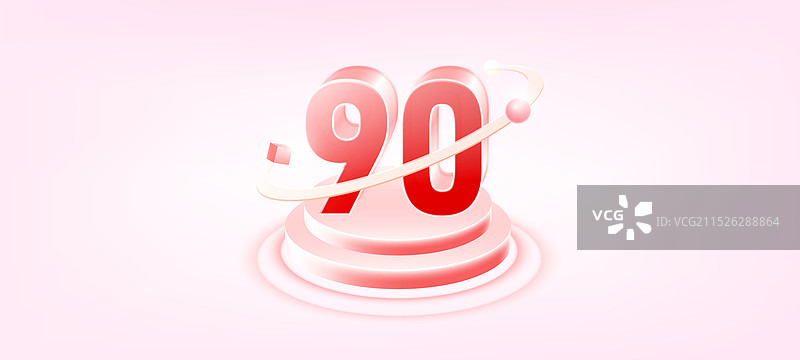 3D立体红色数字图片素材