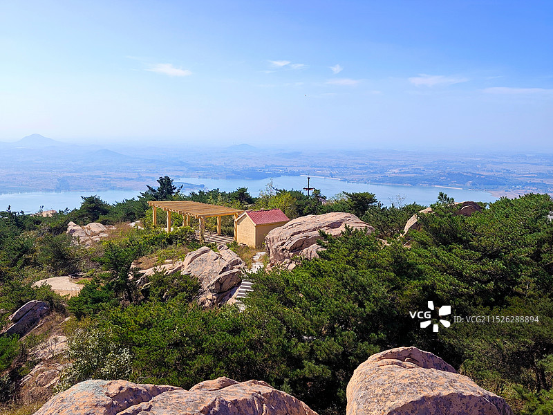 秋天寒露节气，日照市马亓山风景区，临沂天马岛风景区图片素材