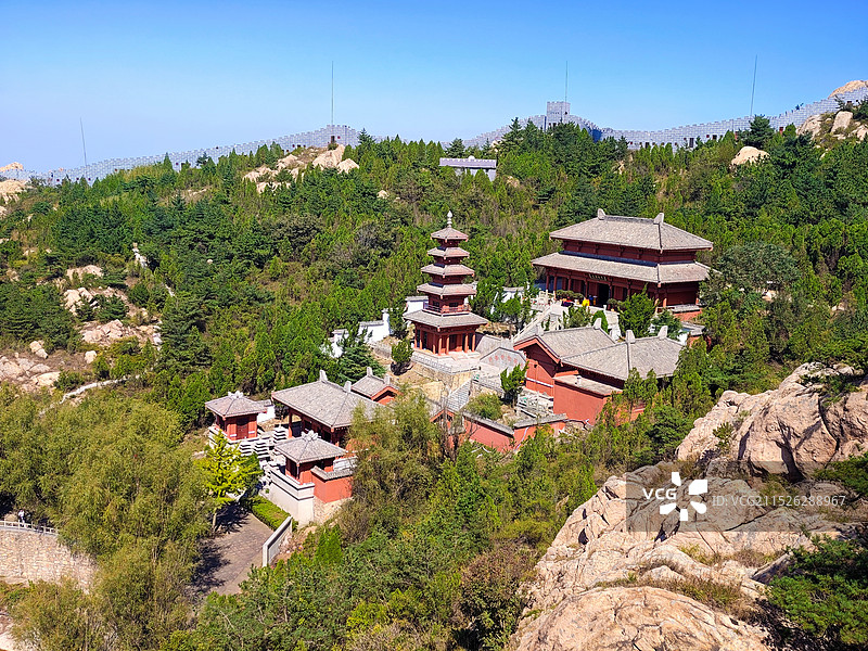 秋天寒露节气，临沂天马岛景区，甘露寺，棋盘阵图片素材