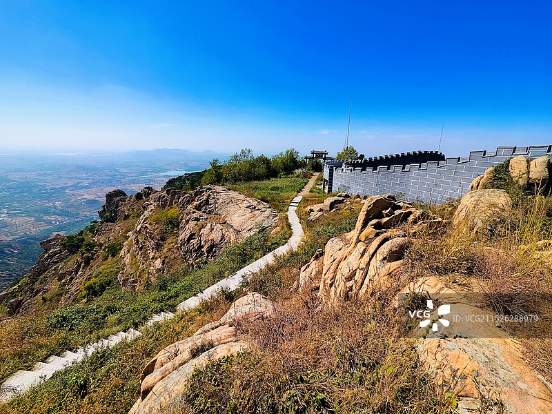 秋天寒露节气，临沂天马岛景区，甘露寺，棋盘阵图片素材