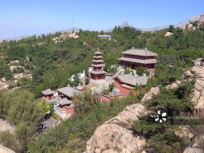 秋天寒露节气，临沂天马岛景区，甘露寺，棋盘阵图片素材