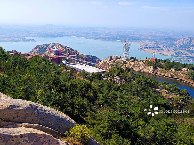 秋天寒露节气，临沂天马岛景区，甘露寺，棋盘阵图片素材