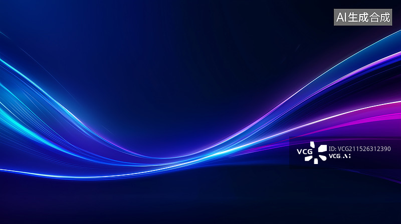 【AI数字艺术】极简蓝色线条未来主义背景图片素材