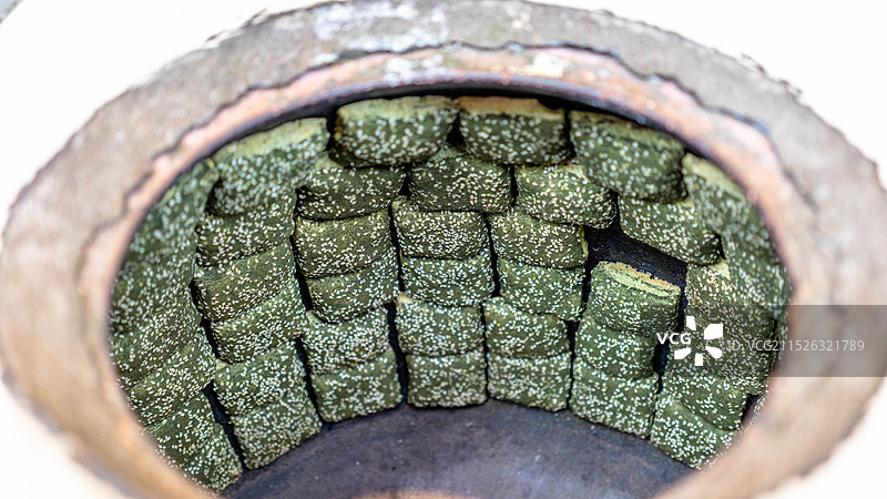 海苔味的手工制作千层饼图片素材