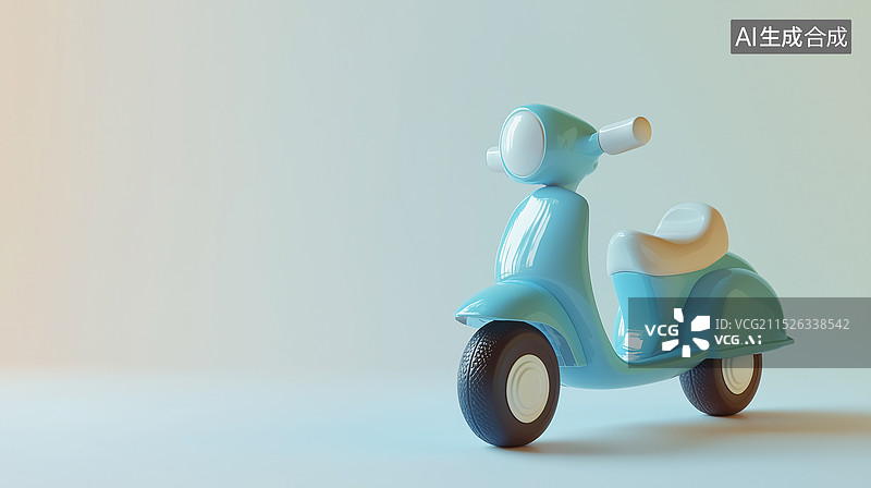 【AI数字艺术】3D摩托车电瓶车图片素材