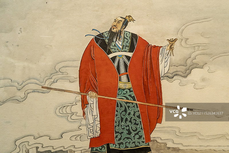 安徽省合肥市安徽名人馆：曹操铜雀台赋诗图片素材