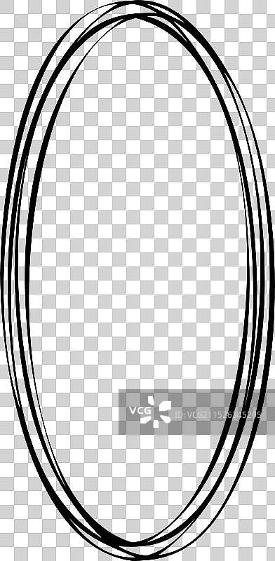 黑白椭圆电路框架设计图片素材