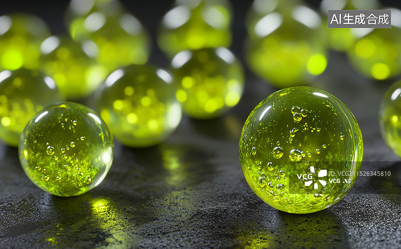 【AI数字艺术】一群色彩斑斓的浮游生物，在显微镜下呈现出迷人的图案和细节图片素材