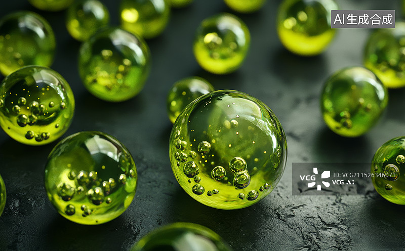 【AI数字艺术】一群色彩斑斓的浮游生物，在显微镜下呈现出迷人的图案和细节图片素材