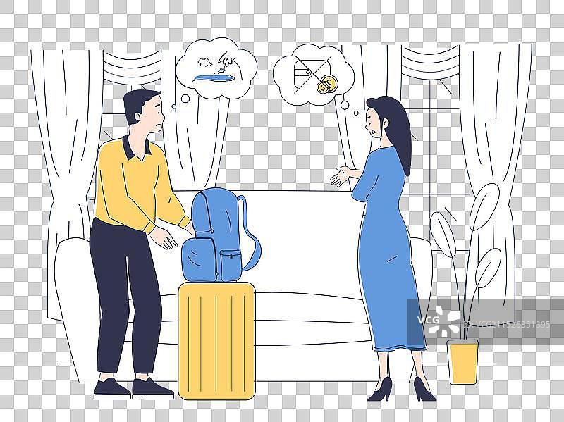 身无分文的情侣梦想着图片素材