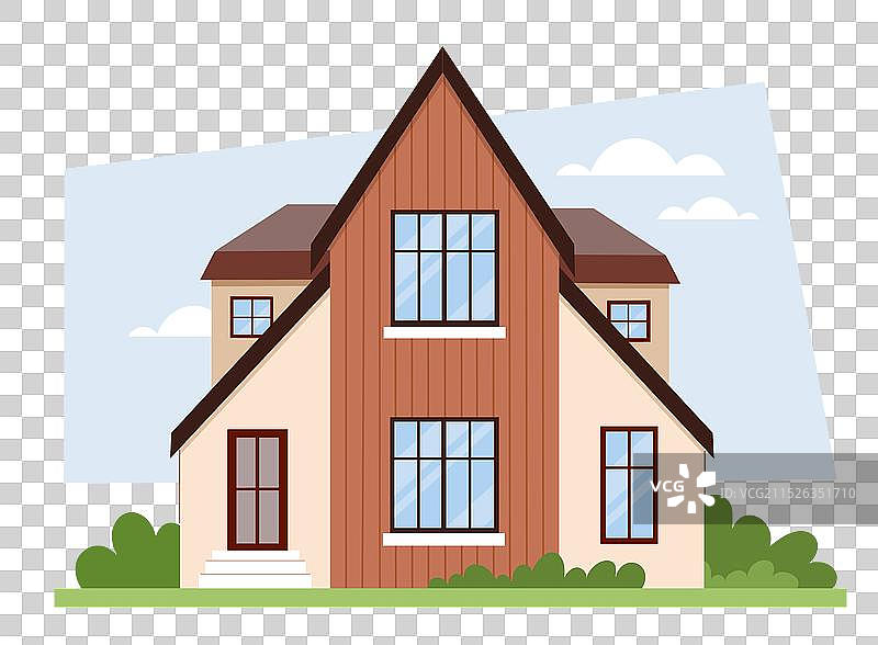 现代住宅概念小屋或联排别墅图片素材