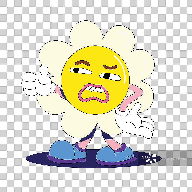 悲伤的雏菊角色图片素材