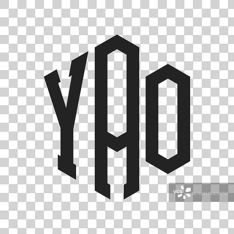 Yao字母logo设计，首字母Yao组合logo图片素材