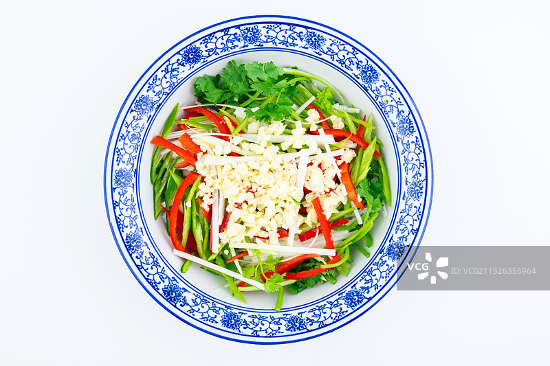 中餐东北菜凉拌老虎菜图片素材