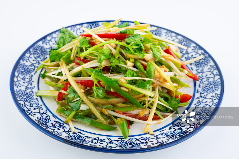 中餐东北菜凉拌老虎菜图片素材