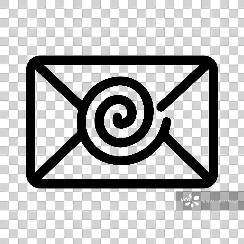 电子邮件图标或现代线条符号图片素材