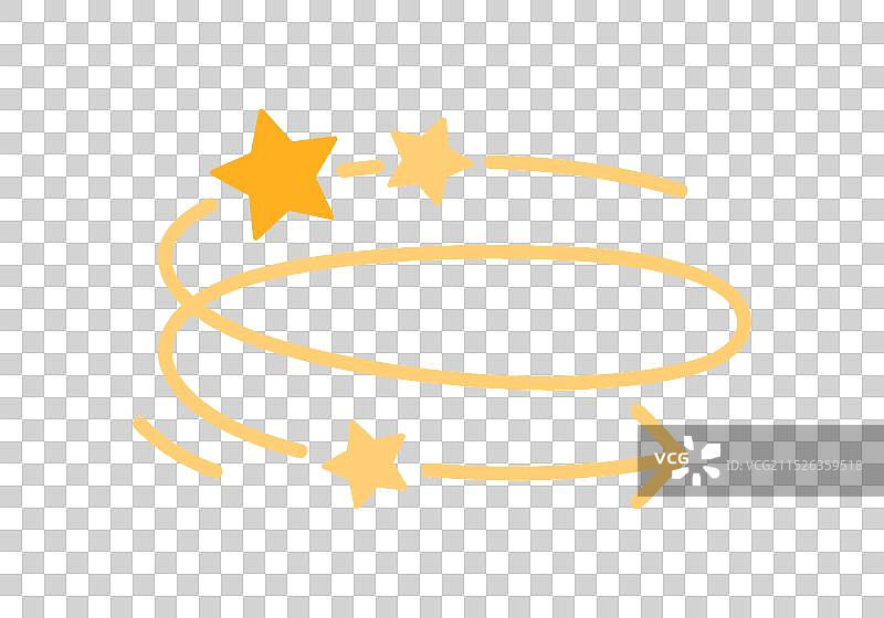 眩晕和注意力不集中图标，带有旋转的星星图片素材