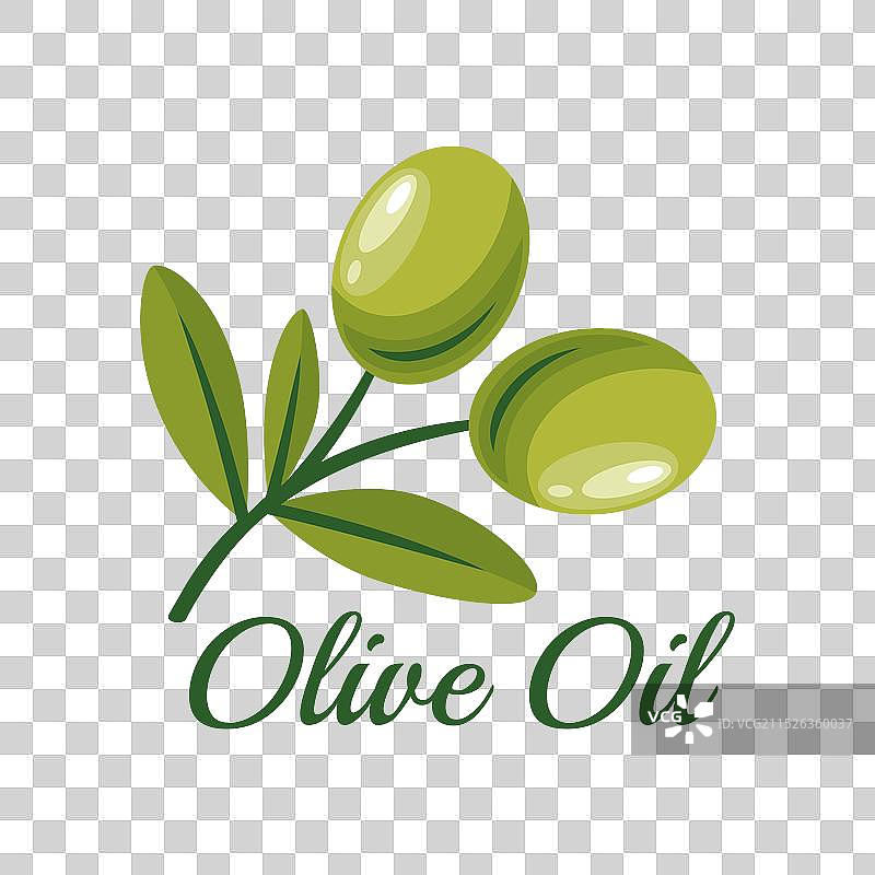 扁平风格绿色橄榄果图片素材