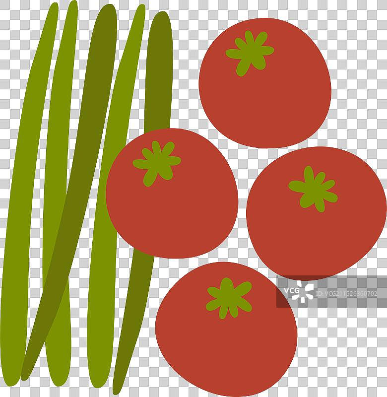 番茄与葱图片素材