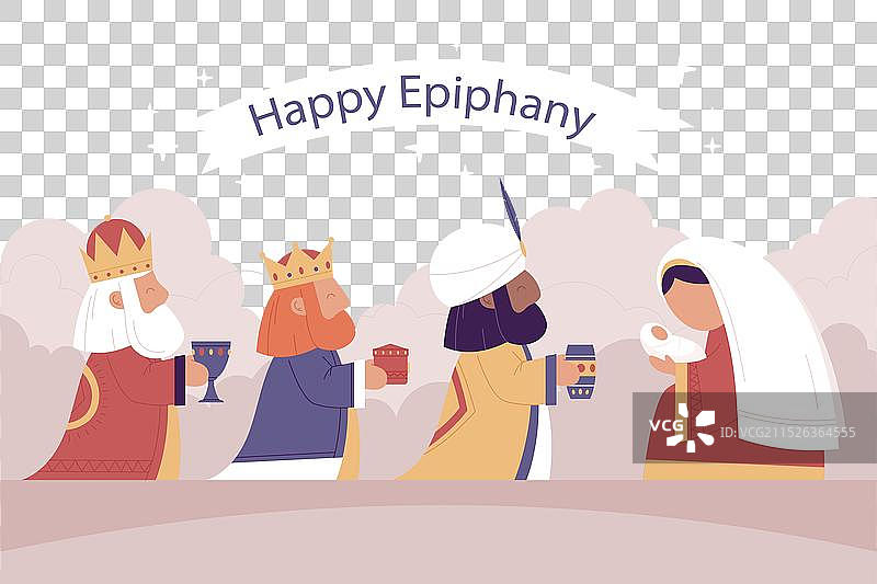 手绘主显节图片素材