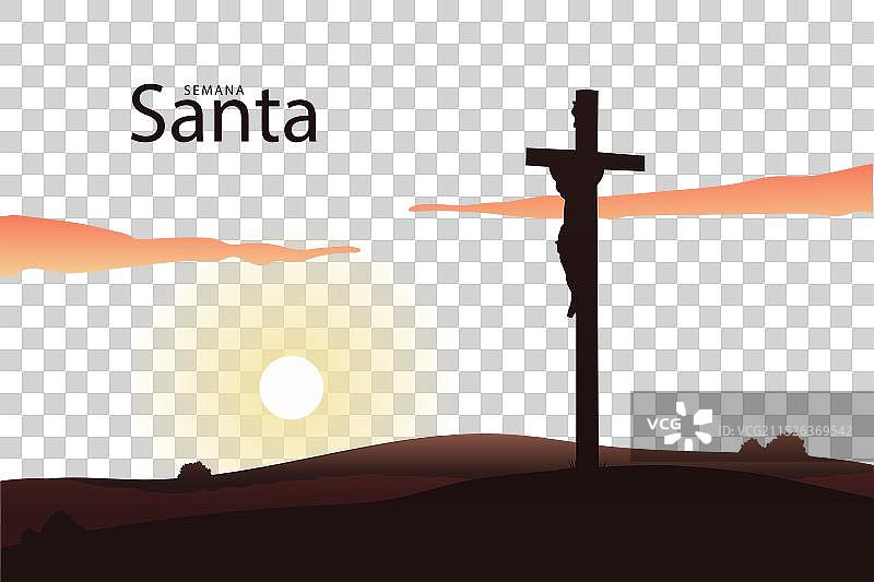 渐变圣周图片素材