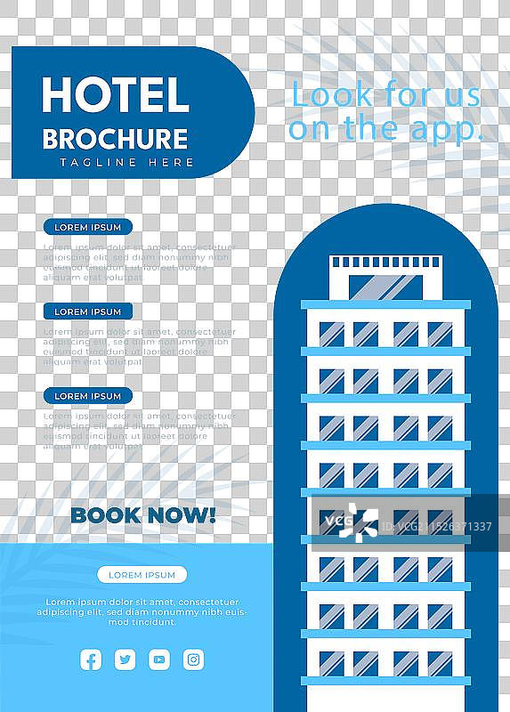 现代酒店宣传单模板图片素材