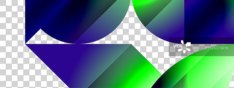 极简主义与渐变魅力的几何形状图片素材