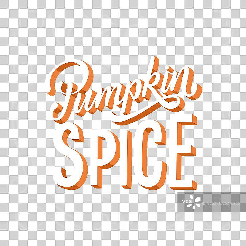 手绘南瓜香料字母图片素材