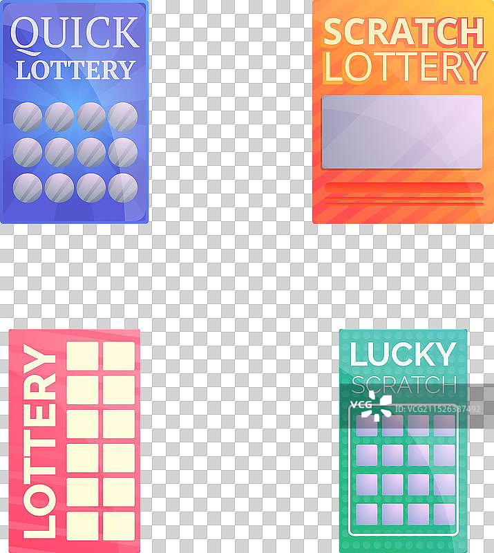 彩色卡通彩票图标图片素材