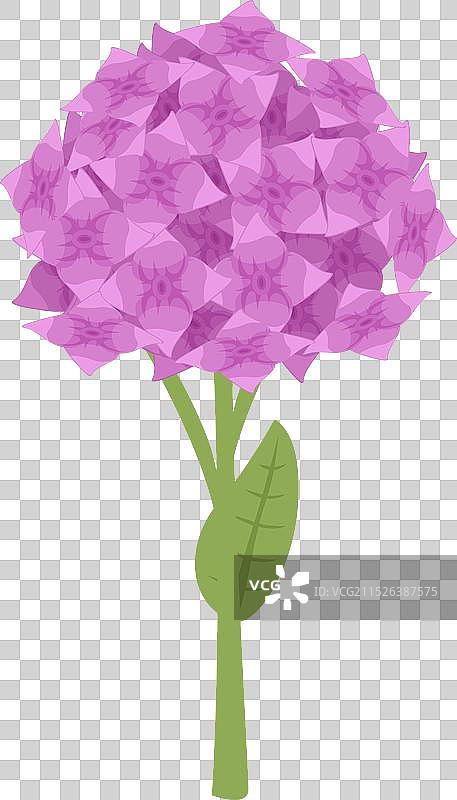 绣球花卡通花卉图标图片素材