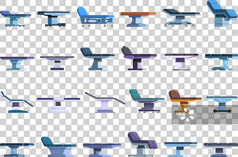 医疗手术台图标卡通图案图片素材