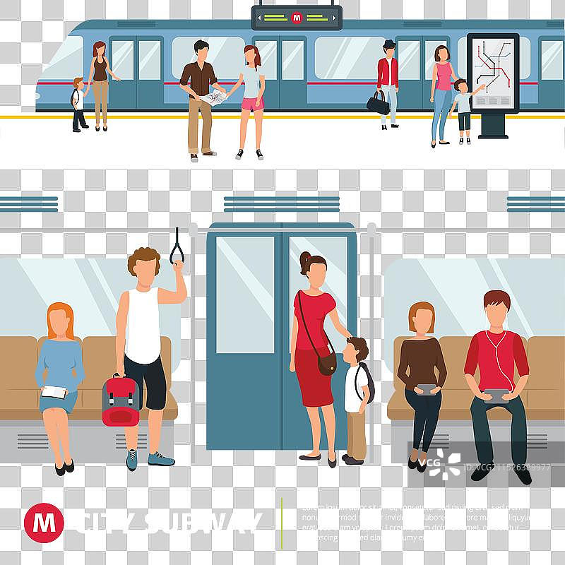 地铁乘客图片素材