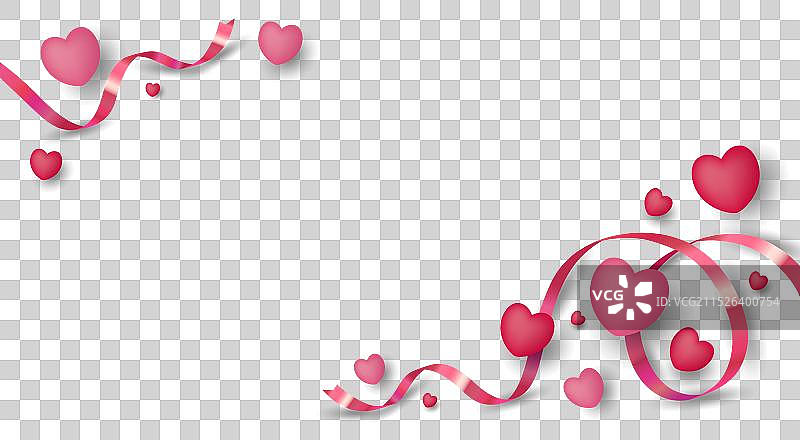 心形情人节banner设计图片素材