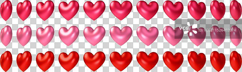 3D爱心集合1图片素材