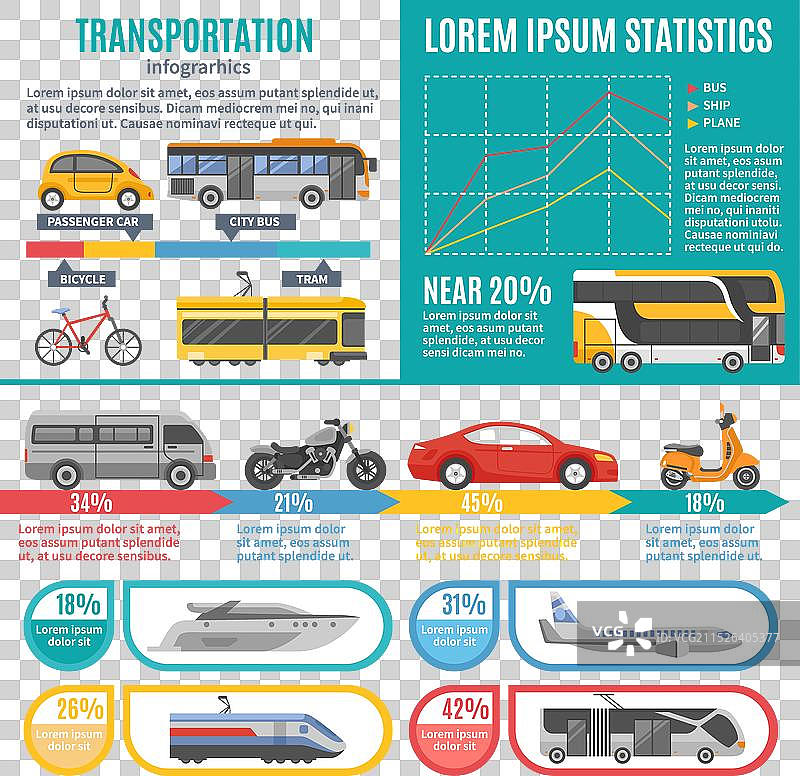 个人和公共交通信息图图片素材
