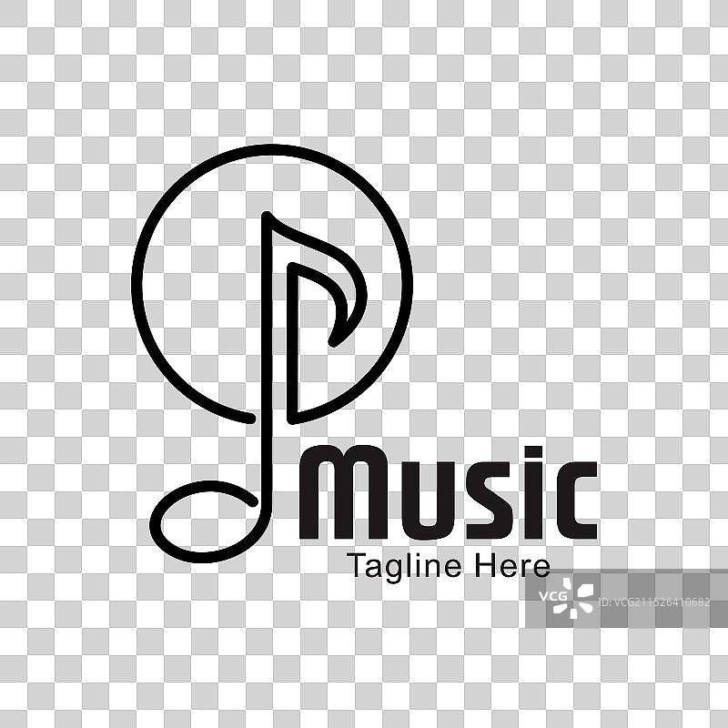 简约音乐logo设计概念图片素材