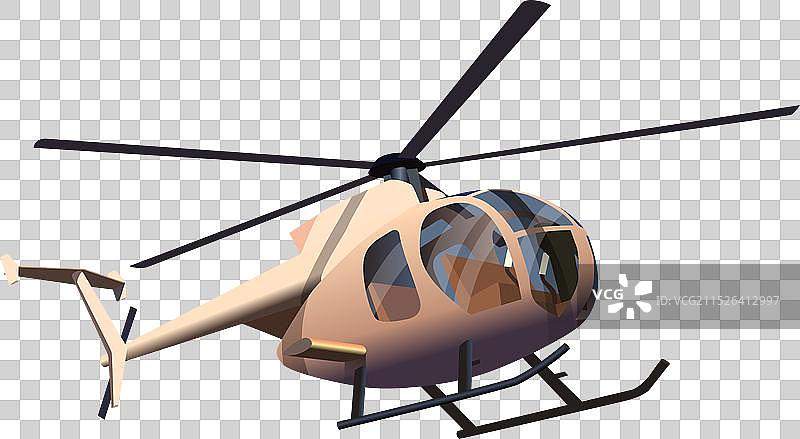 蓝天下飞行的白色直升机图片素材