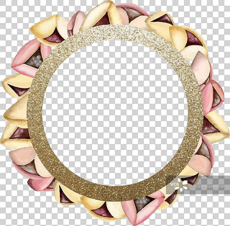 带有哈曼塔什饼干的普林节框架模板图片素材