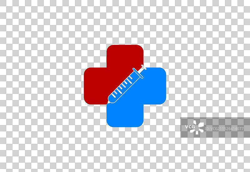 医用注射器注射标志设计概念图片素材