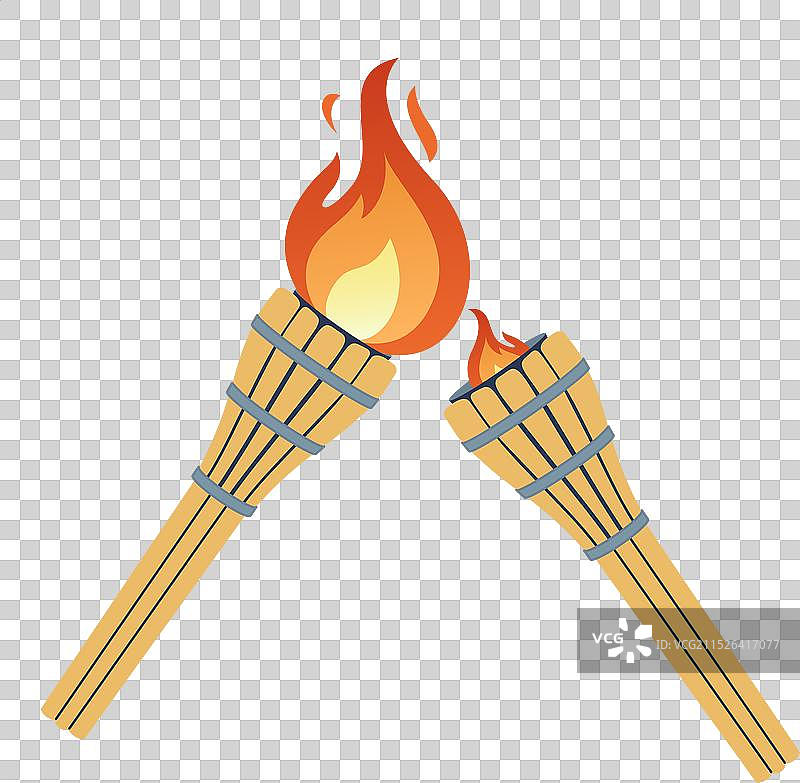 从另一个火炬转移点燃火炬图片素材