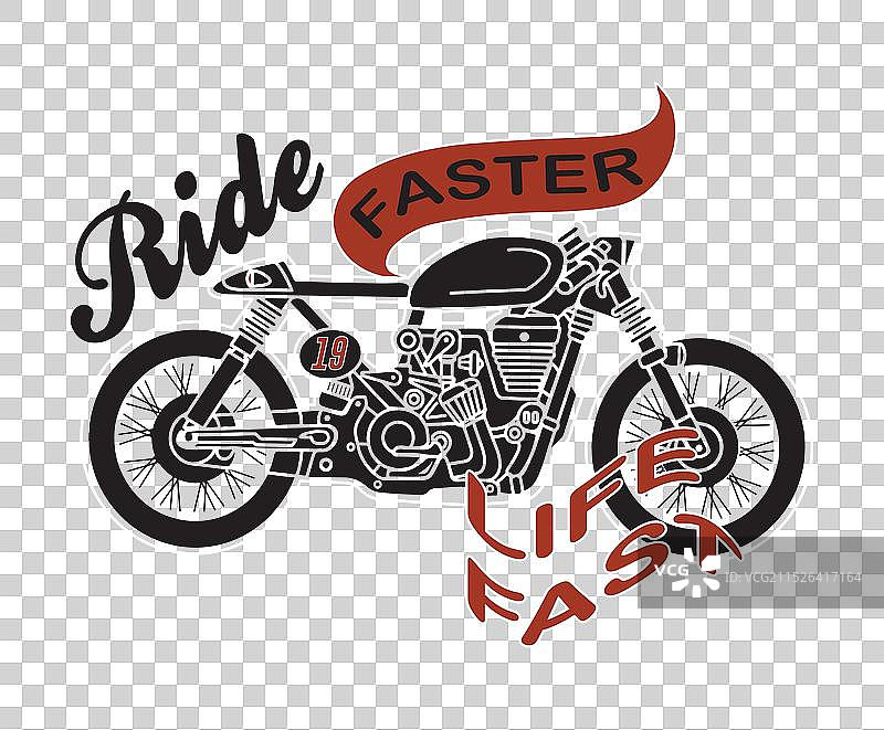 摩托车标志与排版艺术图片素材