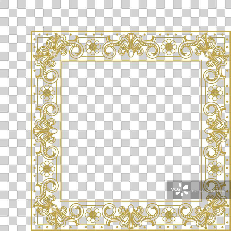 金色复古皇家艺术边框图片素材