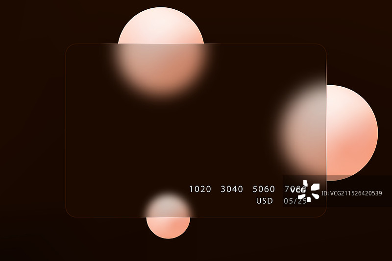 透明磨砂银行卡banner图片素材