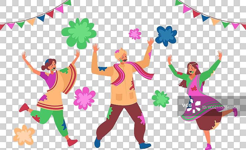 人们庆祝胡里节图片素材