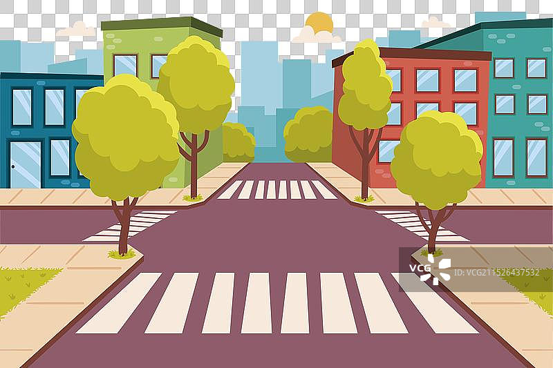 因疫情而空旷的城市图片素材